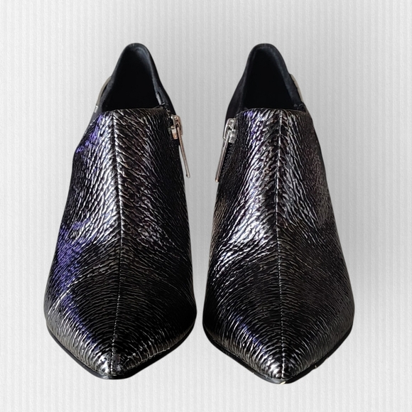 Calvin Klein Women's Size 5 Black Ankle Booties with Sleek Pointed Toe - Picture 1 of 9